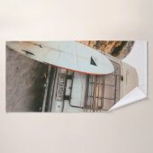 Planche de surf blanche et noire (Serviette de bain)