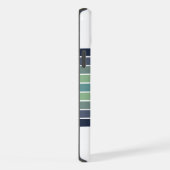 Planche de surf rayée bleu et vert rétro (Côté droit)