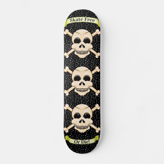 Planche Skull & Crossbones Skateboard (Recto)