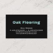 Plancher Carte de visite en bois (Dos)