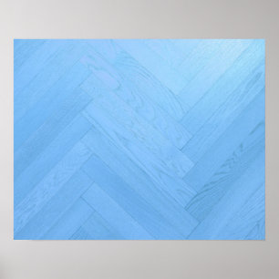 Plancher en bois bleu Abstrait  Poster