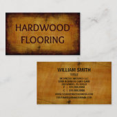 Plancher en bois franc Carte de visite ancien en b (Devant / Derrière)