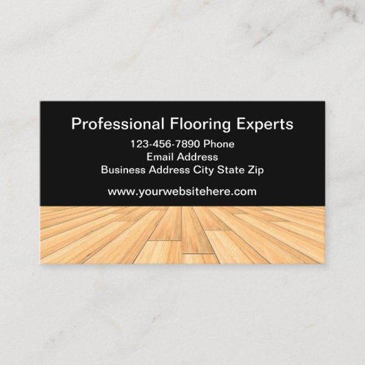Plancher en bois Services Cartes de visite (Devant)
