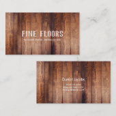 Planchers Installation Carte de visite de la socié (Devant / Derrière)