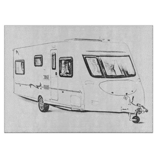 Planches à découper de conception de "caravane" (Devant)