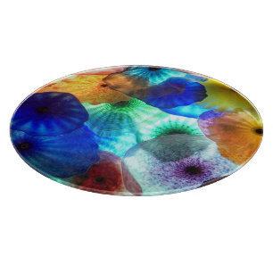 Planches à découper décoratives en verre coloré po