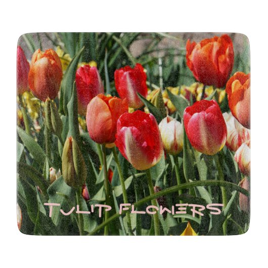 Planches à découper Fleurs de tulipe Thème cadeaux (Devant)