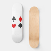 Planches à roulettes blanches avec quatre couleurs (Recto)