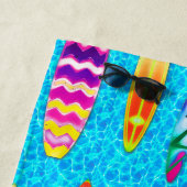 Planches de surf 1 serviette de plage (En situation)