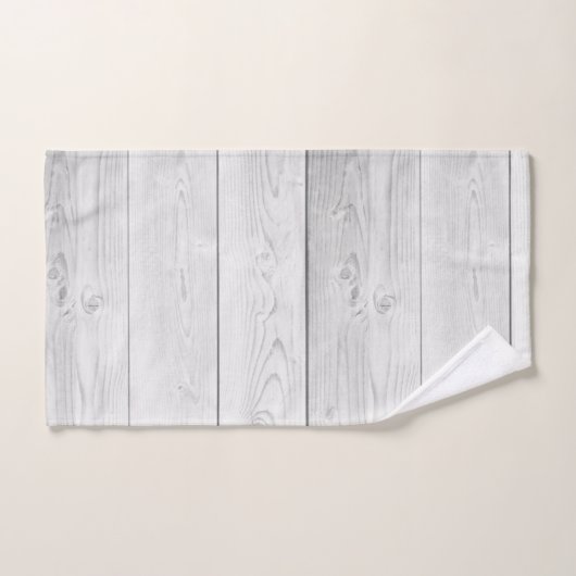Planches en bois blanches de ferme rustique (Serviette à main)