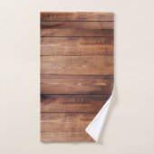 Planches rustiques en bois de grange de brun foncé (Serviette à main)