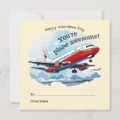 Plane Awesome école Valentine carte (Devant)