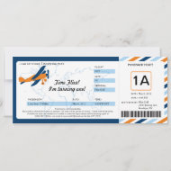 Plane Birthday Boarding Pass Ticket Kaart