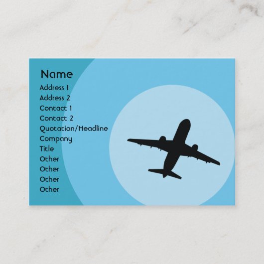 Plane - Chubby Visitekaartje (Voorkant)