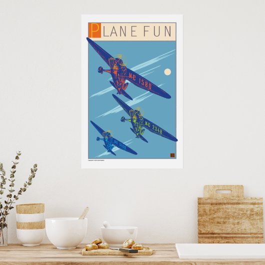 Plane Fun-Print Poster (Keuken)