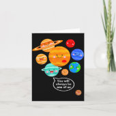 Plane Funny Cartoon Planets Never Forget Kaart (Voorkant)