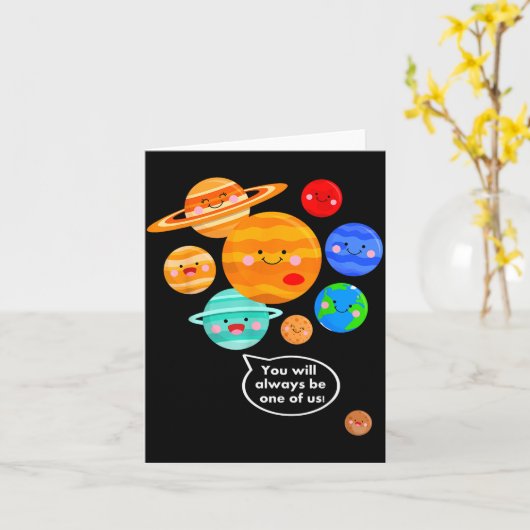 Plane Funny Cartoon Planets Never Forget Kaart (Gele Bloem)