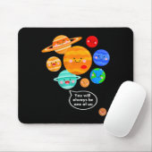 Plane Funny Cartoon Planets Never Forget Muismat (Met muis)