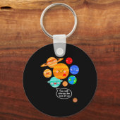 Plane Funny Cartoon Planets Never Forget Sleutelhanger (Voorkant)