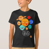 Plane Funny Cartoon Planets Never Forget T-shirt (Voorkant)