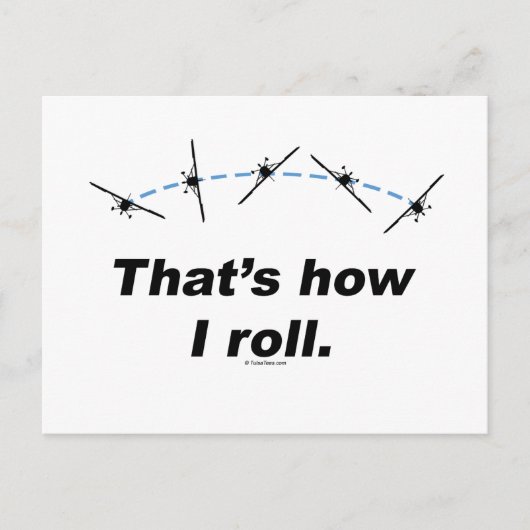 Plane hoe ik kan rollen briefkaart (Voorkant)