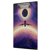 Plane in flight city and eclipse klembord (Links)