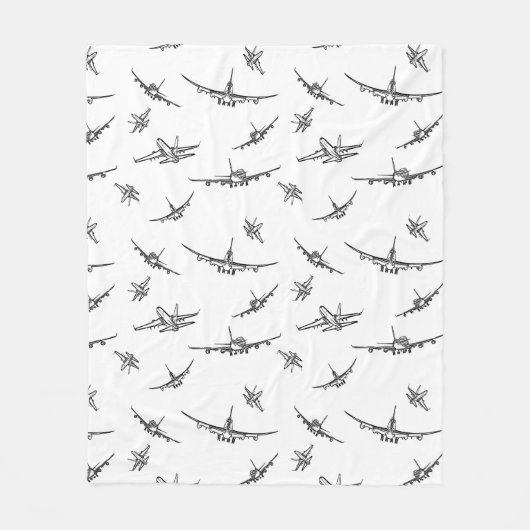 Plane ketches // fleece deken (Voorkant)