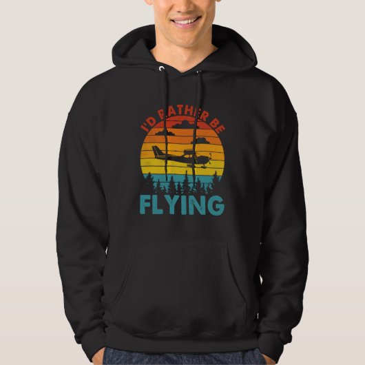 Plane Propeller Airplane Decorations Pilot Sunglas Hoodie (Voorkant)