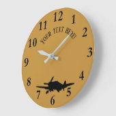 Plane silouette grote klok (Hoek)