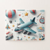 Plane speelgoed boy puzzel (Horizontaal)