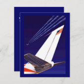 PLANE TAILS EN TRAILS PARTIJINVITATIE EZ2CUSTOMIZE KAART (Voorkant / Achterkant)