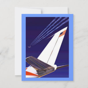 PLANE TAILS & TRAILS INVITATION FÊTE EZ2PERSONNALI