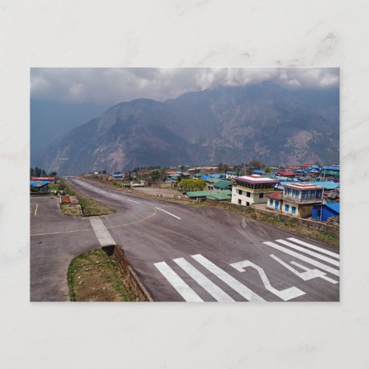 Plane Takeoff op Lukla Mountain Airport, Nepal Briefkaart (Voorkant)