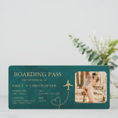 Plane Ticket Destination Boarding Pass QR Code (Staand voorkant)