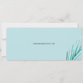 Plane Ticket Green Palm Destination Wedding RSVP Kaart (Achterkant)