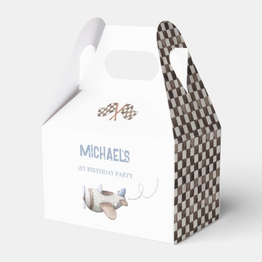  Plane Top Een Verjaardagsgunst Box Bedankdoosjes (Achterkant)