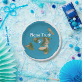 Plane Truth Azimuthal Equidistant Paper Bord Kaart (Feest)