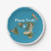 Plane Truth Azimuthal Equidistant Paper Bord Kaart (Voorkant)