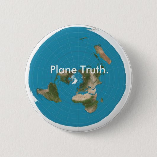 "Plane Truth." Knoop Ronde Button 5,7 Cm (Voorkant)