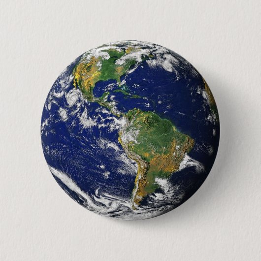 Planeet Aarde broche Ronde Button 5,7 Cm (Voorkant)
