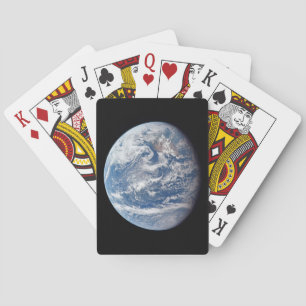Planeet Aarde genomen door de Apollo 11 bemanning. Pokerkaarten