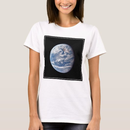 Planeet Aarde genomen door de Apollo 11 bemanning. T-shirt (Voorkant)