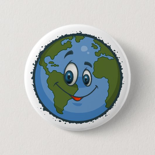planeet_aarde ronde button 5,7 cm (Voorkant)