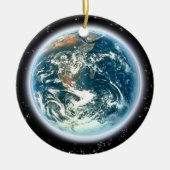 Planeet Aarde vanuit de ruimte Keramisch Ornament (Voorkant)
