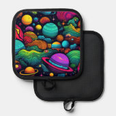 Planeet achtergrond pannenlap (Voorkant / Achterkant)