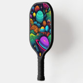 Planeet achtergrond pickleball paddle (Links)