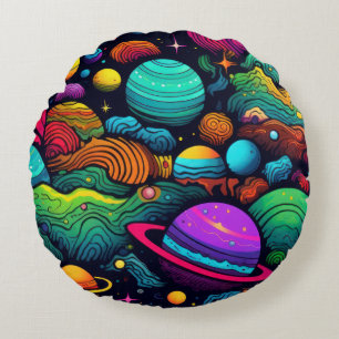 Planeet achtergrond rond kussen