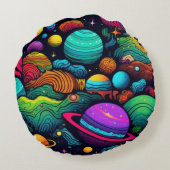 Planeet achtergrond rond kussen (Achterkant)