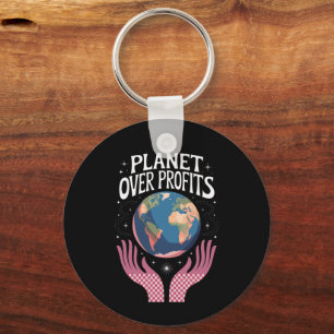 Planeet Boven Winsten Aarde Klimaatverandering is Sleutelhanger