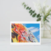 planeet graffiti briefkaart (Staand voorkant)